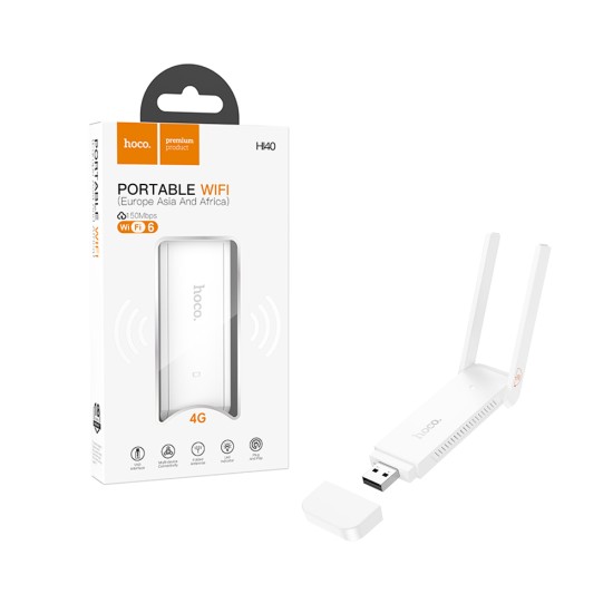 Router Wi-Fi Portátil Hoco H140 4G 150MBPS para Europa, Ásia e África Branco